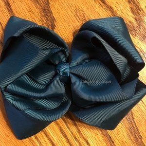 Dark Teal 6" Double Stacked Boutique Bows   (2)  5B2599  Handmade NWT Boutique